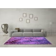 thumbnail image 3 of Ahgly Company Indoor Round Abstract Purple Modern Area Rugs, 7' Round, 3 of 4