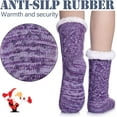 thumbnail image 3 of Womens Slipper Socks Winter Warm Fleece Lined Socks Cozy Soft Thick Fuzzy Non Slip Indoor Christmas Socks, 3 of 6