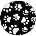 thumbnail image 1 of FMSHPON Paw Footprints of a Dog Xmas Christmas Tree Skirt Stand Mat for Holiday Party Decoration Indoor Outdoor 36 inches, 1 of 3