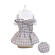 thumbnail image 1 of Vestido suave y transpirable para perros pequeños, medianos y grandes, para niñas y cachorros, ligero y con gorro (gris) L, 1 of 7