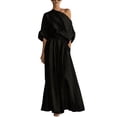 thumbnail image 2 of Idoravan 2 piece sets for women going out Fashion Women One Shoulder Short Sleeve And Long Pants Solid Casual 2PC Sets, 2 of 6