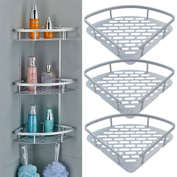 3 Tier Bathroom Corner Storage Shower Rack Shelf Organizer, Triangular