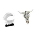 thumbnail image 6 of CarpNettore Wave Sculpture Abstract Modern Resin Statue Cow Head Wall Decor Pattern Ornament Vivid Decorative Figurine Suitable for Gift Giving Office Home Decora, 6 of 8