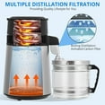 thumbnail image 3 of 4L Stainless Steel Countertop Water Distiller 1.1 Gallon Home Water Purifier Machine with Glass Container Reduces TDS Silver, 3 of 7
