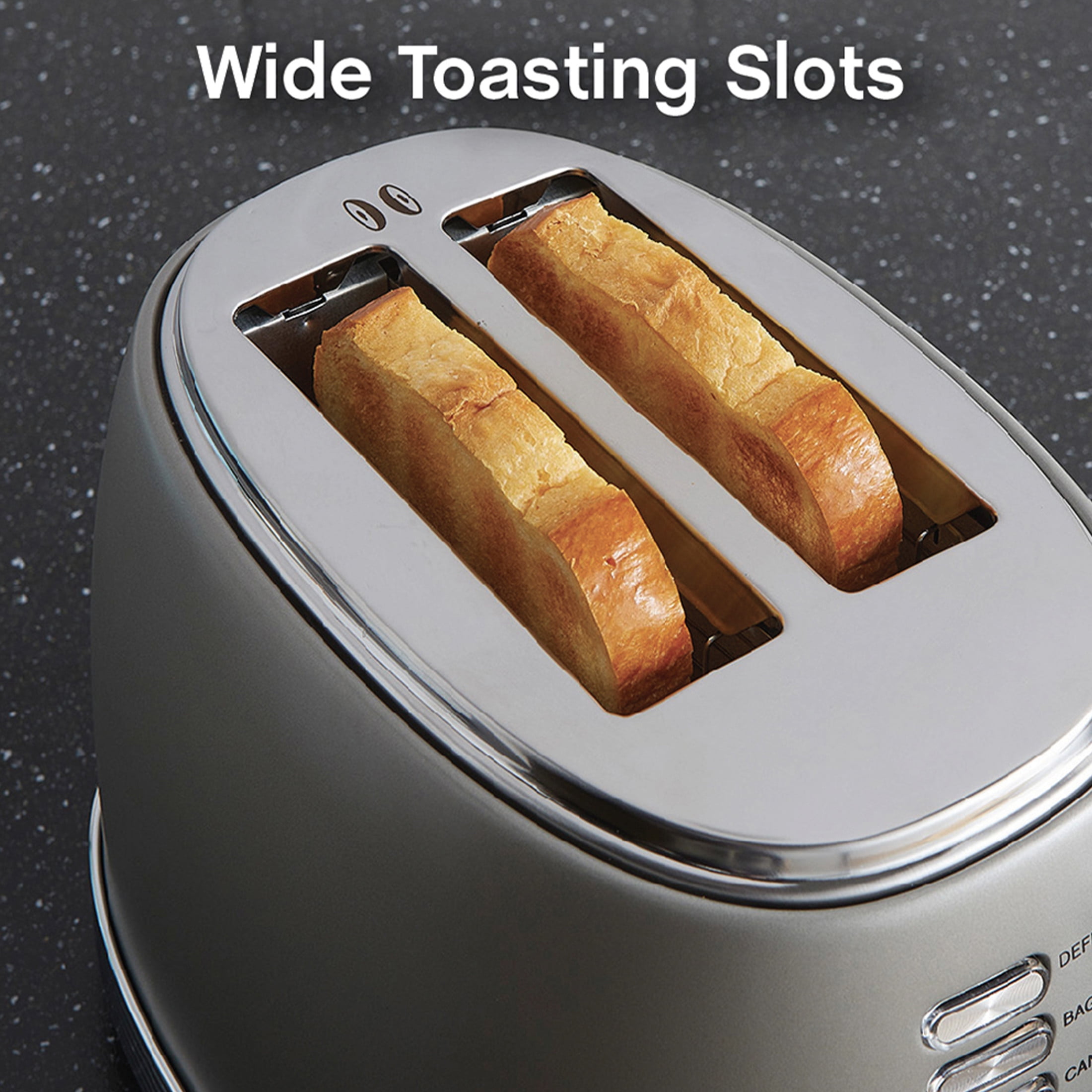 West Bend Retro-Styled 2-Slice Toaster with 4 Functions and 6 Settings, in Gray (TTWBRTGR13)