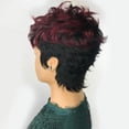 thumbnail image 5 of Pixie Cut Wigs Human Hair Wigs 1b/99J Color Short Layered Pixie Cut Wigs For Black Women Brazilian Virgin Human Hair Wigs Glueless Wigs Full Machine Made Wigs (1b/99j), 5 of 6