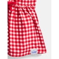 thumbnail image 7 of Kacey Lee Cinched Gingham Bodice Pet Dress for Cats and Dogs, Red, Extra Small, 7 of 7
