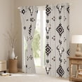 thumbnail image 3 of jejeloiu Bohemian Bull Skull Black Out Curtains,Vintage Aztec Geometric Curtains Pack of 2 (42x63 Each),Brown Black Bedroom Curtains For Men Women,Ultra Soft Home Decor, 3 of 6