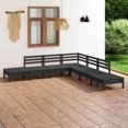 thumbnail image 1 of vidaXL 7 Piece Garden Lounge Set Solid Pinewood Black, 1 of 8