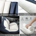 thumbnail image 5 of 2PCS Seat Covers for Car Fit for 98% Jeep Models Waterproof Leather Car Seat Protectors (Black-Green,Luxury)Car Seat Cushions with Airbag, 5 of 6