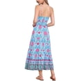 thumbnail image 3 of INSPIRE CHIC Vestido Maxi Sin Mangas de Tirantes Espagueti con Volantes de Flores Boho para Mujeres XL Azul Claro, 3 of 6