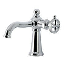 Kingston Brass KS3541RNK Levante One-Handle 1-Hole Bathroom Faucet with Push Pop-Up Drain in Polished Chrome