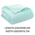 thumbnail image 3 of Green XL Muslin Throw Blanket, Large Soft Cotton Breathable Blanket, 59*79in All Season Cooling Bed Cover, Durable Washable Couch Blanket for Living Room, Outdoor Lounge, 3 of 9