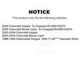 thumbnail image 2 of Genius Front Rear Coated Disc Brake Rotors Kit for Car Chevrolet Impala Monte Carlo Oldsmobile Intrigue KG-101736, 2 of 9