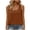 Brown -CU21, variant on Bohemian Linen Tank Top for Women Loose Fit Crew Neck Sleeveless Shirts Strap Lace Camisole Summer Tops Curved Hem Purple 2XL
