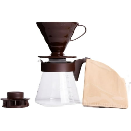 - Pour Over Coffee Maker with Permanent Stainless Filter 27 fl oz, Thickened Heat-Resistant Borosilicate Glass Dripper Coffee Brewer, Stovetop Safe