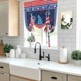 thumbnail image 5 of Independence Day Tie Up Curtains for Windows, Adjustable Balloon Window Shades, Patriotic Gnomes USA Flag Firework Kitchen Window Treatments Farmhouse Short Curtains with Rod Pocket 42"x45", 5 of 8