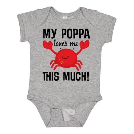 

Inktastic My Poppa Loves Me Childs Crab Boys or Girls Baby Bodysuit