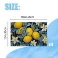 thumbnail image 2 of BaHomeck placemats Set of 4 Lemons And Blueberry In Watercolor Style Cotton Linen rectangle Placemats for Kitchen Dining Table Indoor,Outdoor,18*12inch, 2 of 4