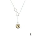 thumbnail image 2 of Delight Jewelry Silvertone Domed Music - Saxophone Silver tone Elegant Infinity Lariat Necklace, 2 of 4