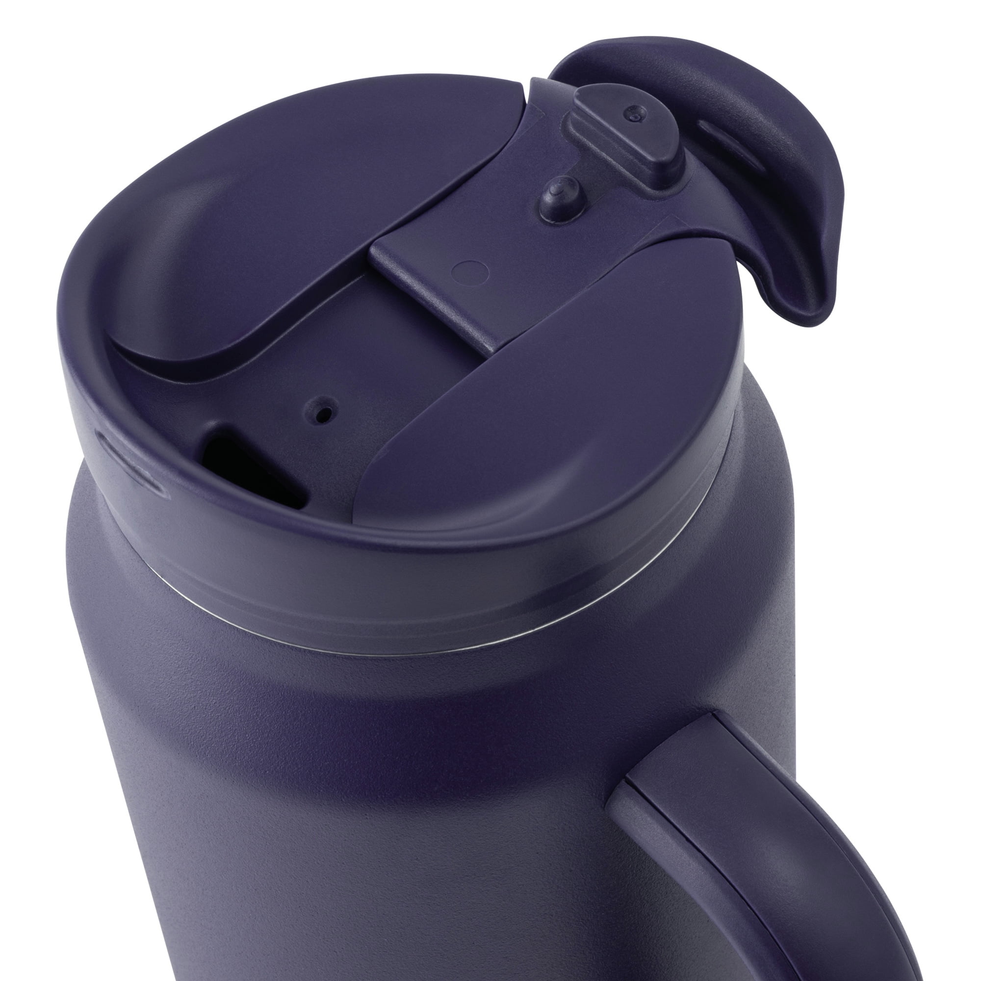 TAL Stainless Steel Basin Travel Mug with Silicone Straw 30 oz, Purple
