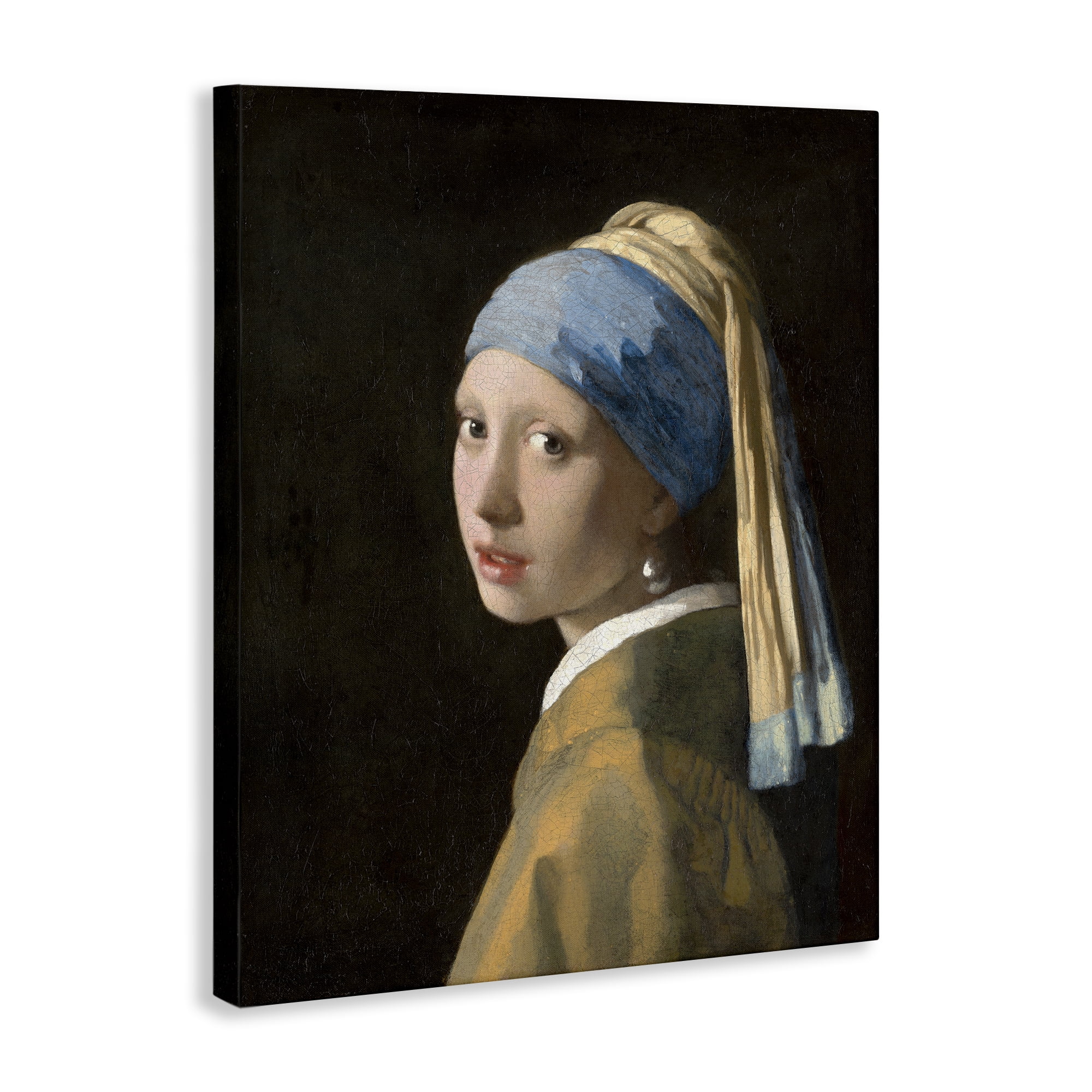 Stupell Industries Classical Vermeer Pearl Earring People Painting Wrapped Canvas Art Print Wall Art, 24 x 30