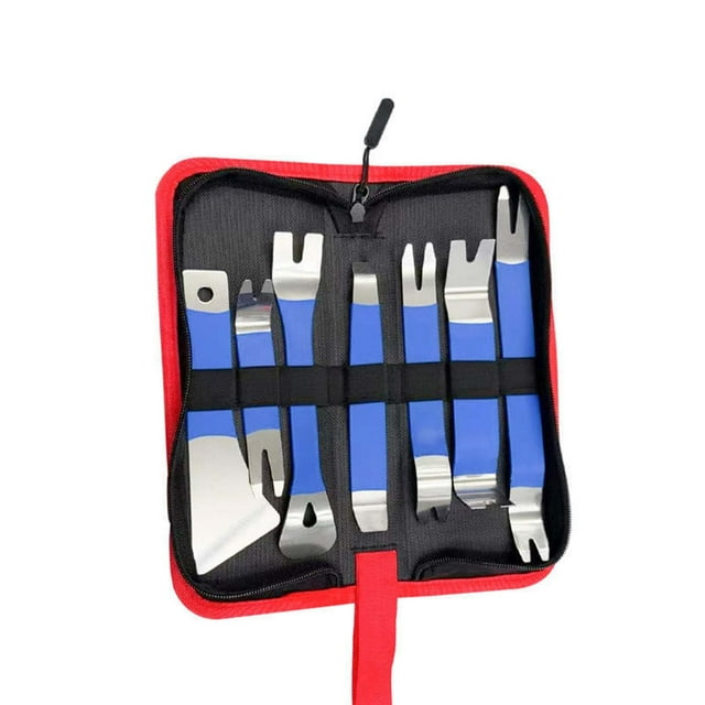 Kit d'Outils en Acier Inoxydable pour Tableau de Bord de Voiture, Retrait Audio de Navigation, Ouvre-Porte, Clip de Panneau 10.6X9.8 Pouces
