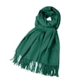 thumbnail image 3 of Ajshakl Neck Scarf For Women, Fleece Solid Color Imitation Scarf Versatile Warm Shawl, Green, 3 of 3
