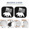 thumbnail image 7 of KAKALAD Bear American Flag 7 Universal Car Windshield Sunshade 2 Pcs 28.9"x 23.4", 7 of 7