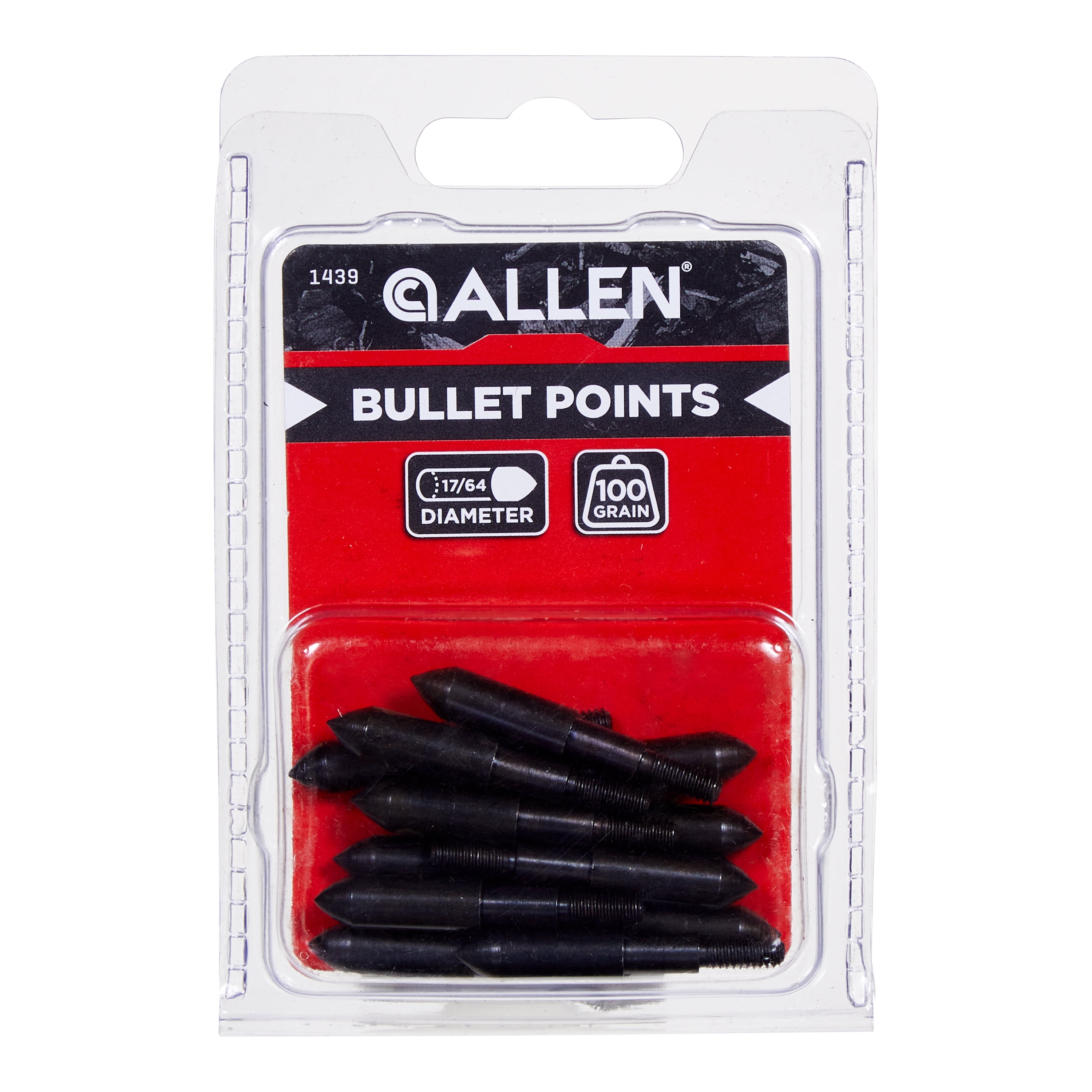 Titan Archery Steel Bullet Points, 17/64", 100-Grains, 24-Pack, 1439KIT, Black