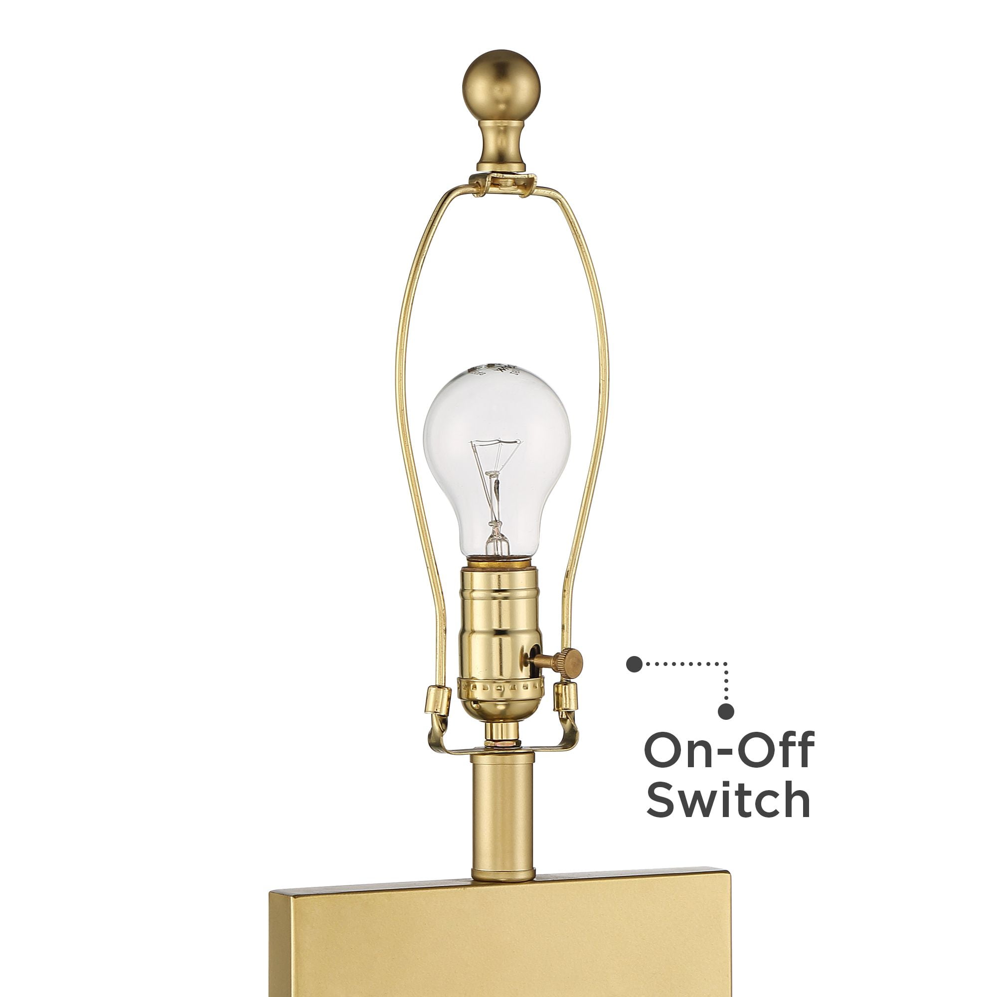 360 Lighting Marshall 30" Tall Open Rectangle Large Modern Luxe End Table Lamps Set of 2 Gold Finish Metal Living Room Bedroom