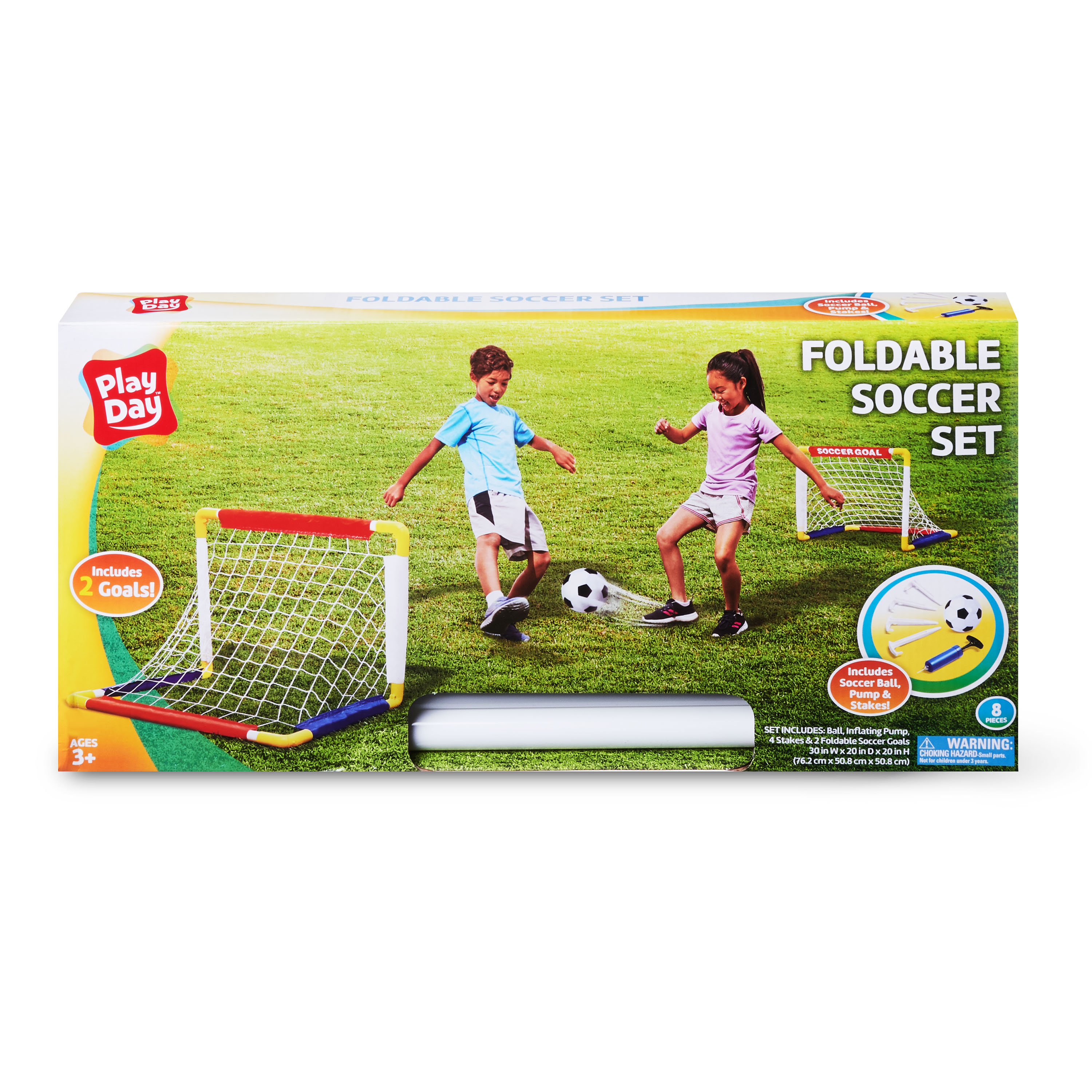 Play Day Foldable Soccer Set, Beginner Sports Soccer Game, Children Ages 3+ - image 3 of 6