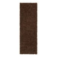 thumbnail image 3 of Unique Loom Solid Shag Collection Area Rug (2' 1" x 6' 5" Runner Chocolate Brown), 3 of 7