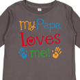 thumbnail image 4 of Inktastic My Papa Loves Me Gift Boys or Girls Long Sleeve Toddler T-Shirt, 4 of 5