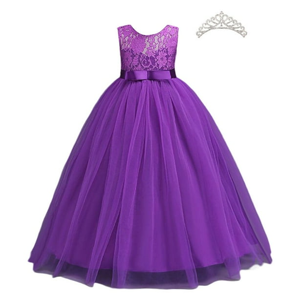 2023 Formal 7 colores vestido largo de dama de honor vestidos infantiles para ninas ninos elegante fiesta boda vestido nina vestido de noche 3 14Y11 12T etiqueta 160 Gao Jinjia LED Walmart en linea