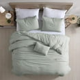 thumbnail image 3 of Modern Threads - Comforter Set - Down Alternative Brushed Microfiber - Elegant All Season Bedspread Set - Includes Comforter, Shams, & Decorative Pillow - Luxurious Bedding - King, Spa, 3 of 5