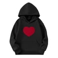 thumbnail image 2 of Bnwani Hoodies Girls Crew Neck Long Sleeve Pockets Sports Sweatshirt Hearts Graphic Printed Tops Pullover, 2 of 4
