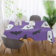 thumbnail image 5 of Yayeee Tablecloths for Rectangular Tables 54 x 54 inch Party Table Cover, Halloween Ghosts Purple, 5 of 6