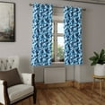 thumbnail image 2 of Ambesonne Camouflage Grommet Curtain, Blue Toned Design, 50" x 54", Blue Coconut, 2 of 6
