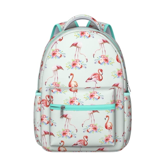 Stylish Flamingo Backpack Purse - Convertible Bookbag for College Students, Waterproof School Bag with Multiple Compartments, Fashion Forward Campus Accessory