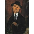 thumbnail image 2 of Modigliani, Amedeo 18x24 Black Ornate Wood Framed with Double Matting Museum Art Print Titled - Portrait Of Paul Guillaume, 2 of 4