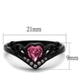 thumbnail image 2 of Women's Stainless Steel IP Black Crystal Rose 2.11(g) Engagement Ring, 2 of 2
