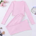 thumbnail image 4 of MEZZALL Women 2 Piece V-Neck Long Sleeve Tops With Pants Solid Color Relaxed Fit Home Pajama For Lounging And Sleep Versatile Pjs, 4 of 5