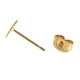 thumbnail image 4 of Pendientes Botón De Oreja De 50 Piezas, Halzgos 3/4/5 Mm Almohadildo Pteado Oro - 钢 色, 5 mm Gloria pendientes en blanco, 4 of 9