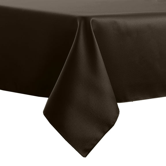 Ultimate Textile (5 Pack) Herringbone - Fandango 54 x 96-Inch Rectangular Tablecloth, Chocolate Brown