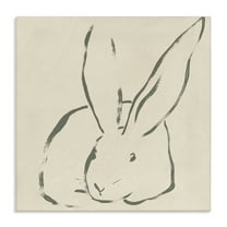 Stupell Industries Minimal Bunny Outline Animals & Insects Drawing Gallery Wrapped Canvas Art Print Wall Art, 17 x 17