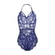 thumbnail image 4 of VISgogo Body sexy para mujer, peluches sin mangas con cuello en V profundo de color sólido, azul marino/negro/rojo VISgogo  moda, 4 of 9