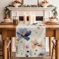 thumbnail image 2 of Table Runner 36 Inches Long for Kitchen Dining, Blue Yellow Flowers Dresser Scarf Farmhouse, Dining Table Decorations for Wedding/Parties, Spring Summer Garden Wildflowers Retro 13 x 36 In, 2 of 8