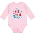 thumbnail image 3 of Inktastic Let It Snow, Snowflakes, Trees, Christmas, Xmas Boys or Girls Long Sleeve Baby Bodysuit, 3 of 5