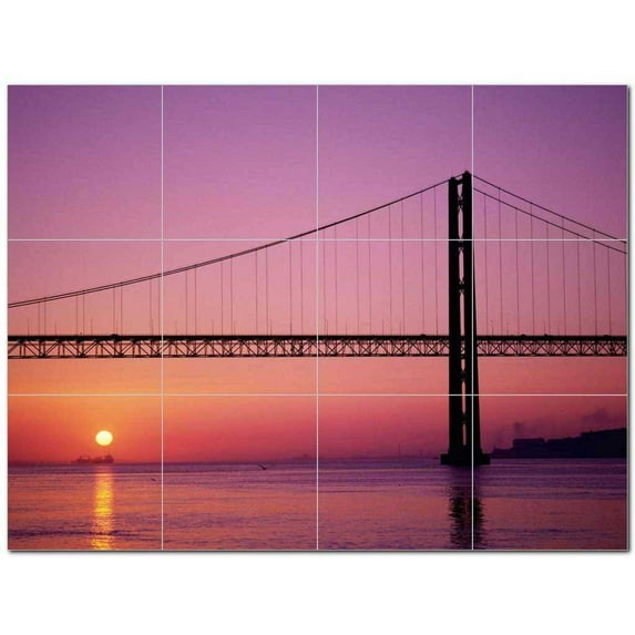 Bridge Photo Ceramic Tile Mural Kitchen Backsplash Bathroom Shower 404288-L43